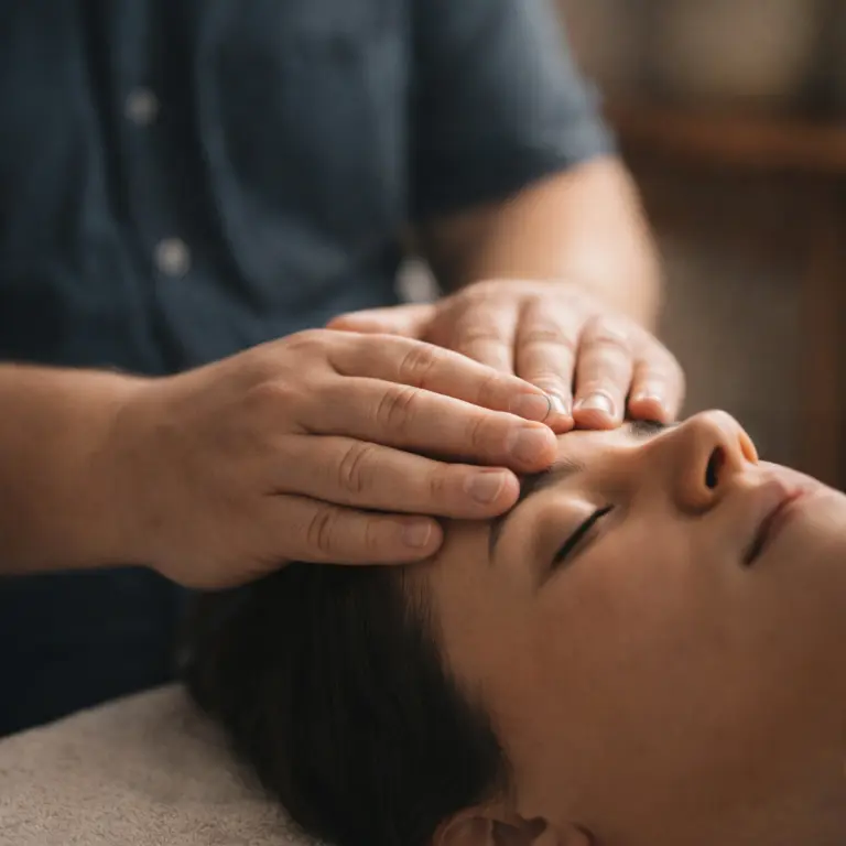 Detail hloubkové práce s fasciemi při metodě Deep Draining